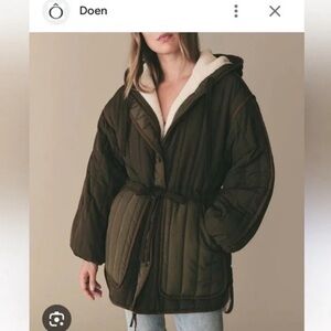 Doen Fauna Coat in Olive Grove